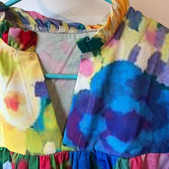 Womens' Multi Colored Floral Blouse in Pinks Size L - Picture 4 of 4